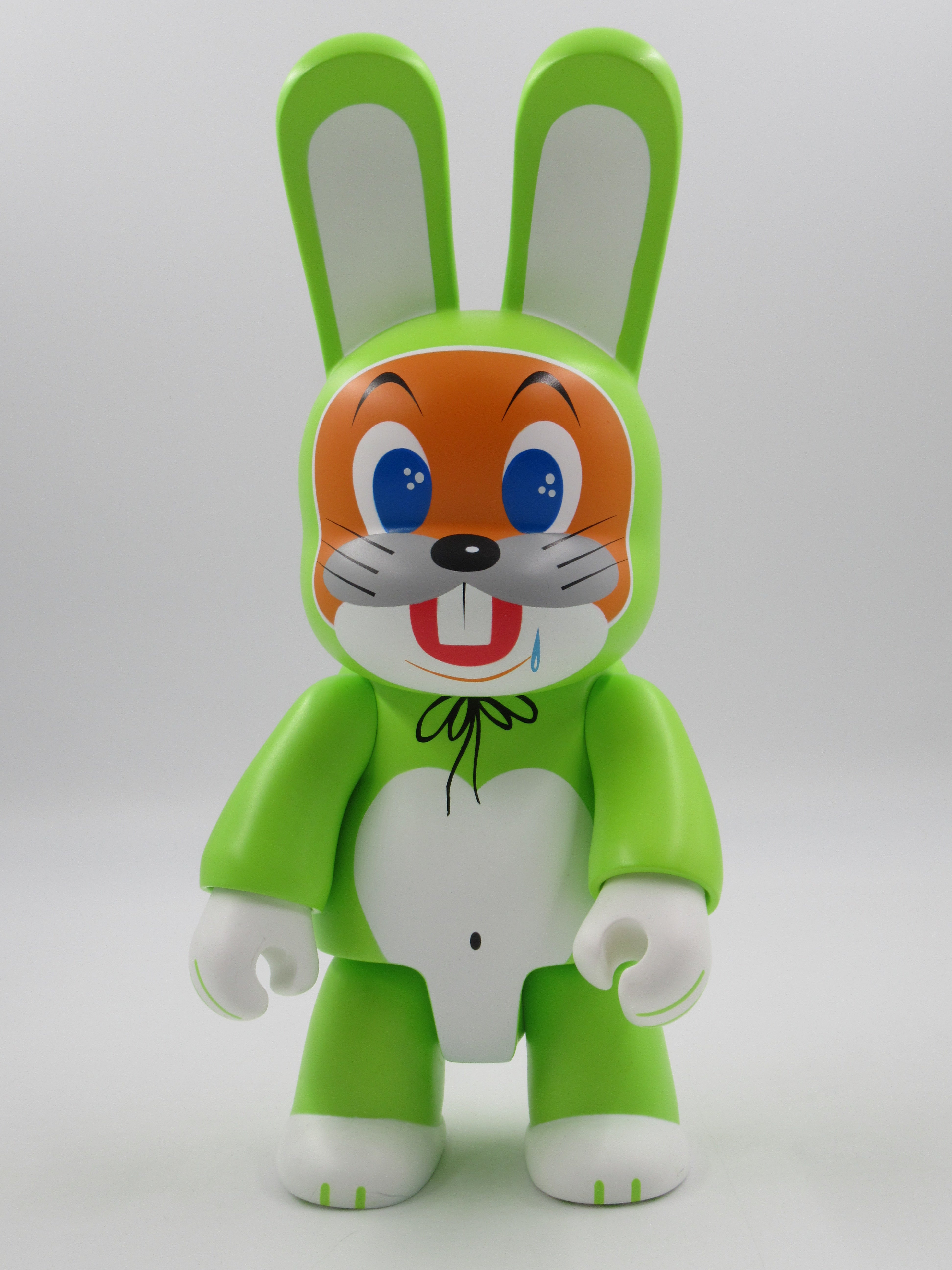 QEE COLLECTION Happy Bunny (Green) 10" Vinyl Figure - Frank Kozik x Toy2R (2006) Designer Art Toy